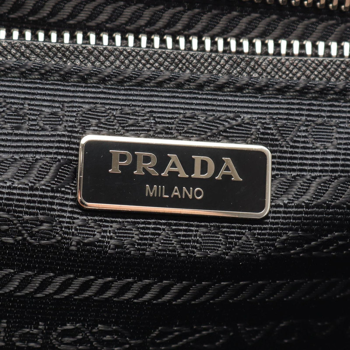Prada Shoulder Bag Quilted Black Nylon Chain — view 4