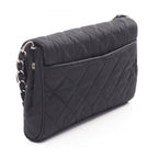 Prada Shoulder Bag Quilted Black Nylon Chain — view 2