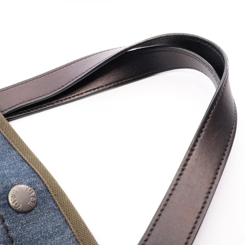 Prada Tote Bag Denim City Calfskin 2-Way Blue — view 8
