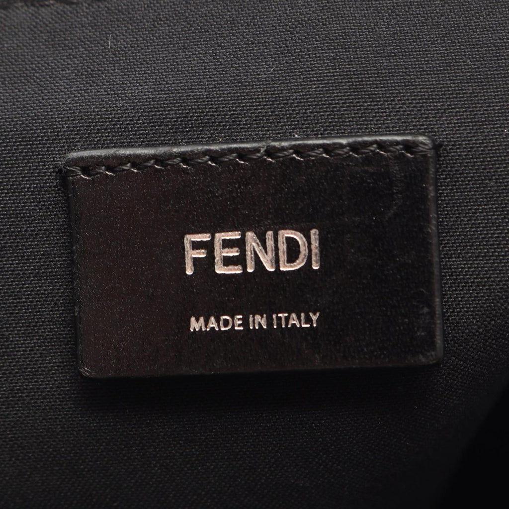 Fendi Backpack Diagonal Zucca Black Gray Yellow Nylon — view 4
