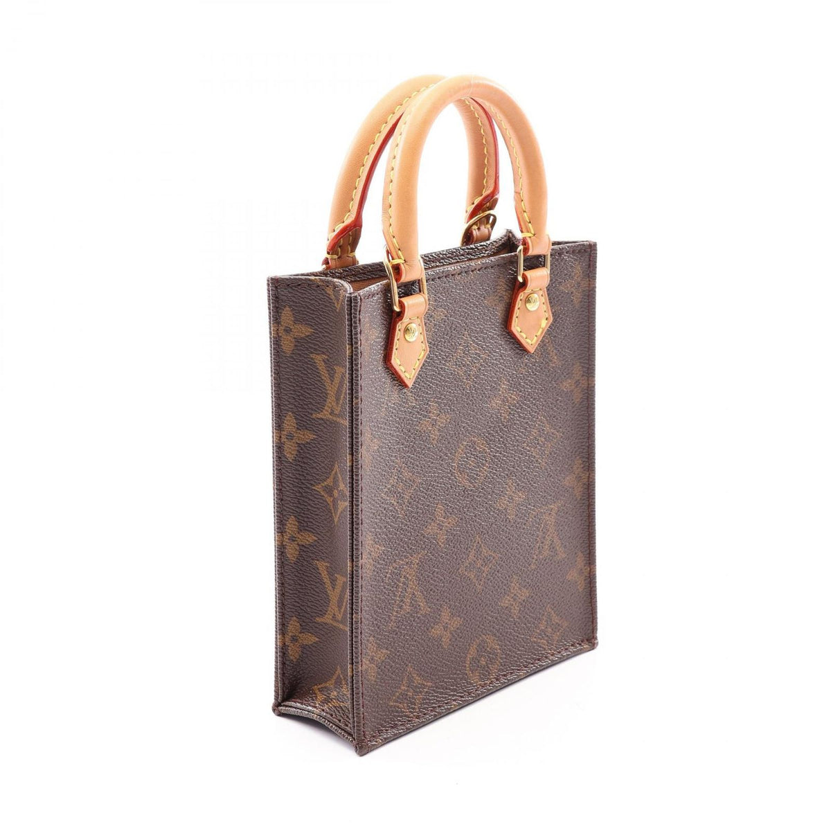Louis Vuitton Handbag Sac Plat Monogram Leather Petite — view 2