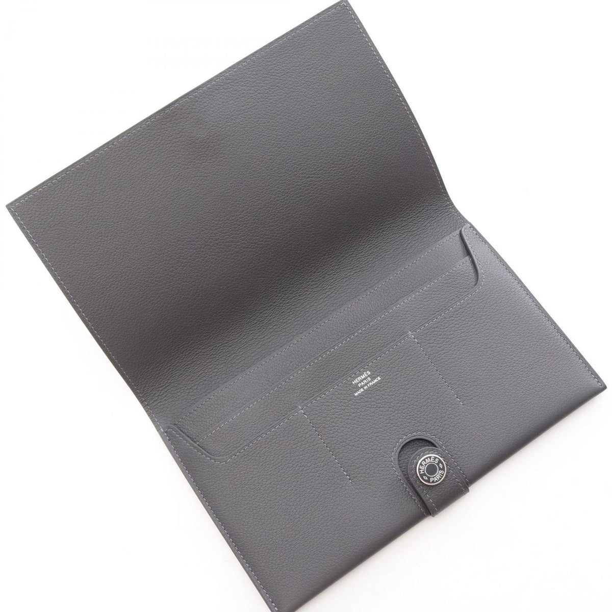 Hermes Bifold Wallet M S Toutenmain Gris Meyer Leather — view 3