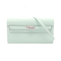 Hermes Shoulder Bag Kelly to Go Vert Peppermint Leather Long