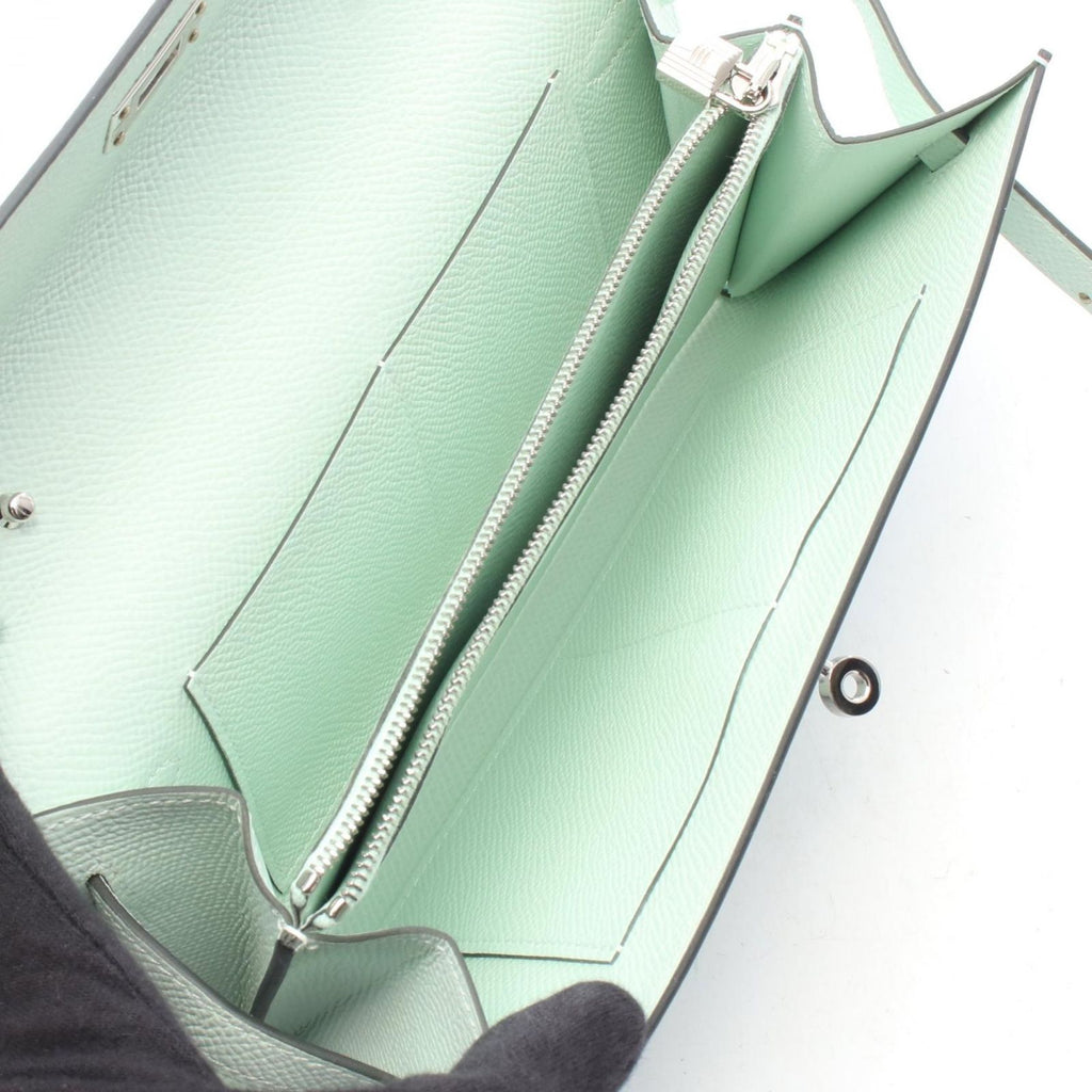 Hermes Shoulder Bag Kelly to Go Vert Peppermint Leather Long — view 3