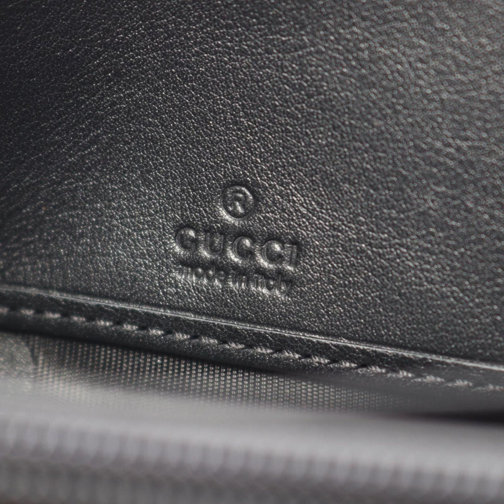 Gucci Round Wallet Basket Black Ivory Leather — view 4