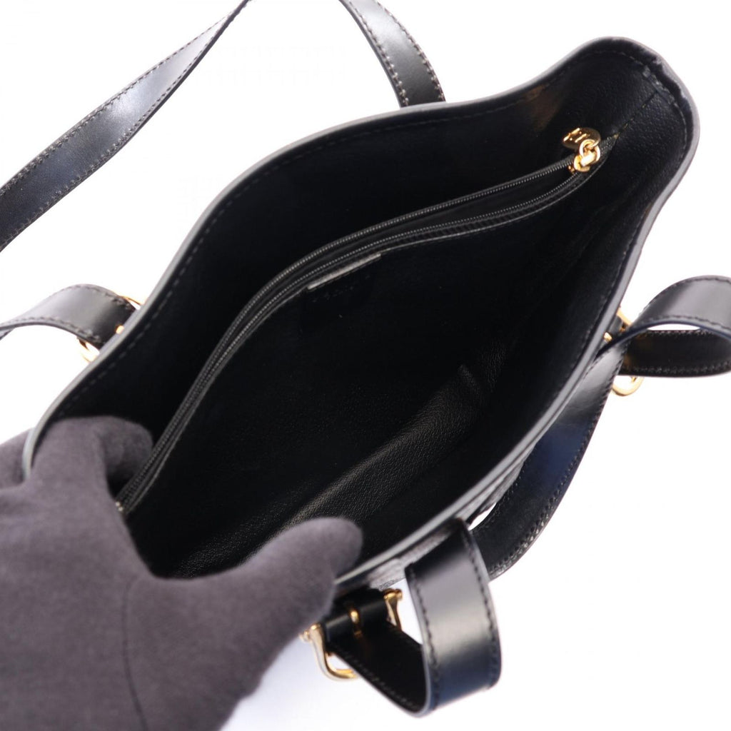 Celine Tote Bag Macadam Brown Black Leather — view 3