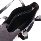 Celine Tote Bag Macadam Brown Black Leather — view 3