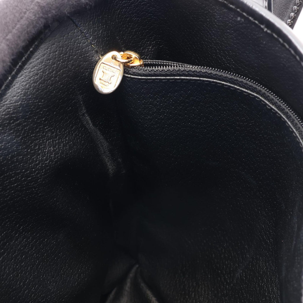 Celine Tote Bag Macadam Brown Black Leather — view 5