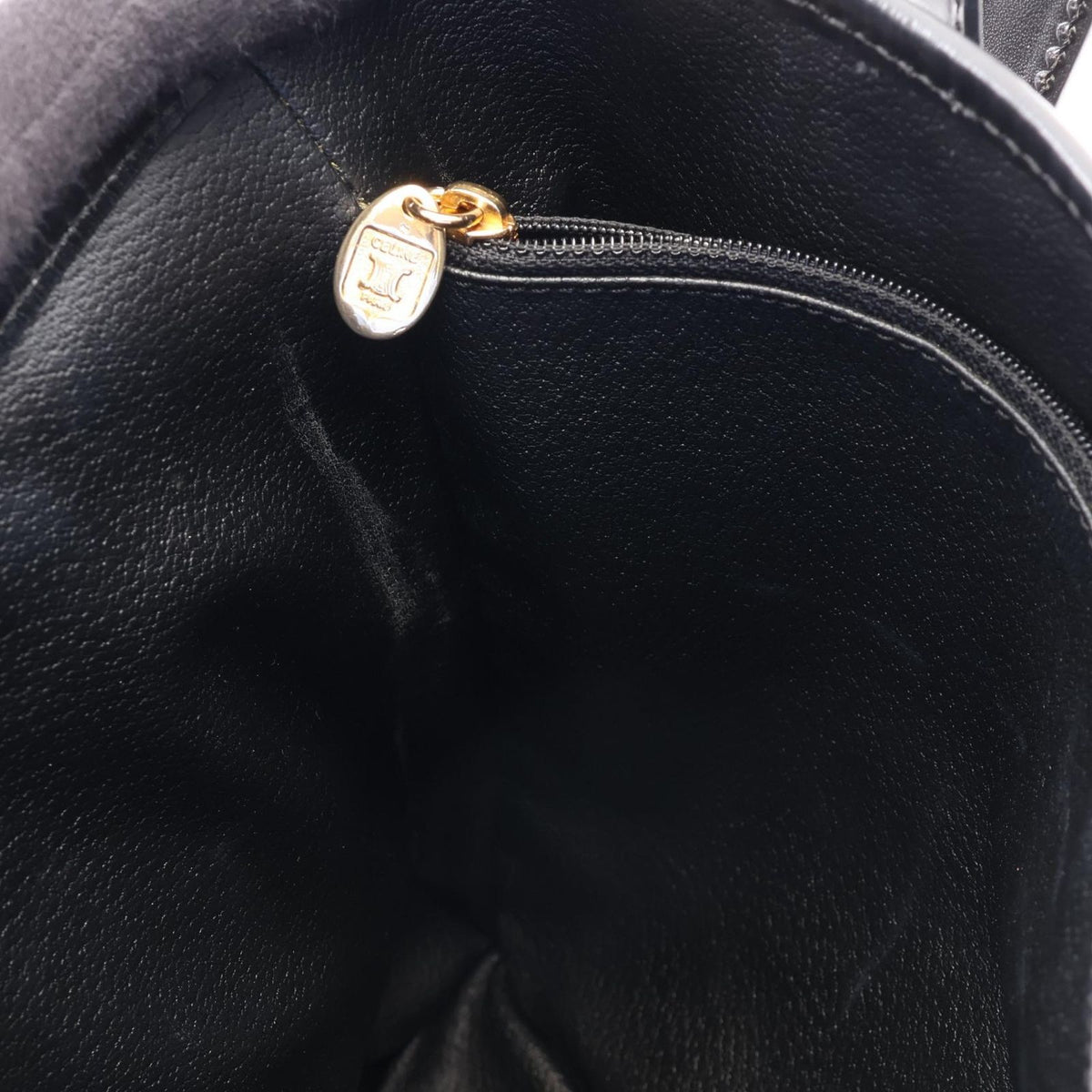 Celine Tote Bag Macadam Brown Black Leather — view 5