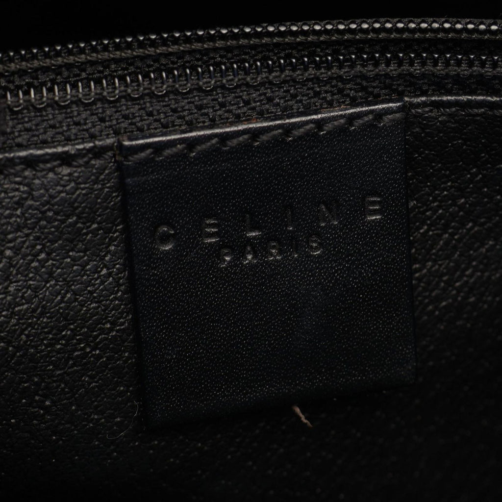 Celine Tote Bag Macadam Brown Black Leather — view 4