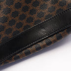 Celine Tote Bag Macadam Brown Black Leather — view 7