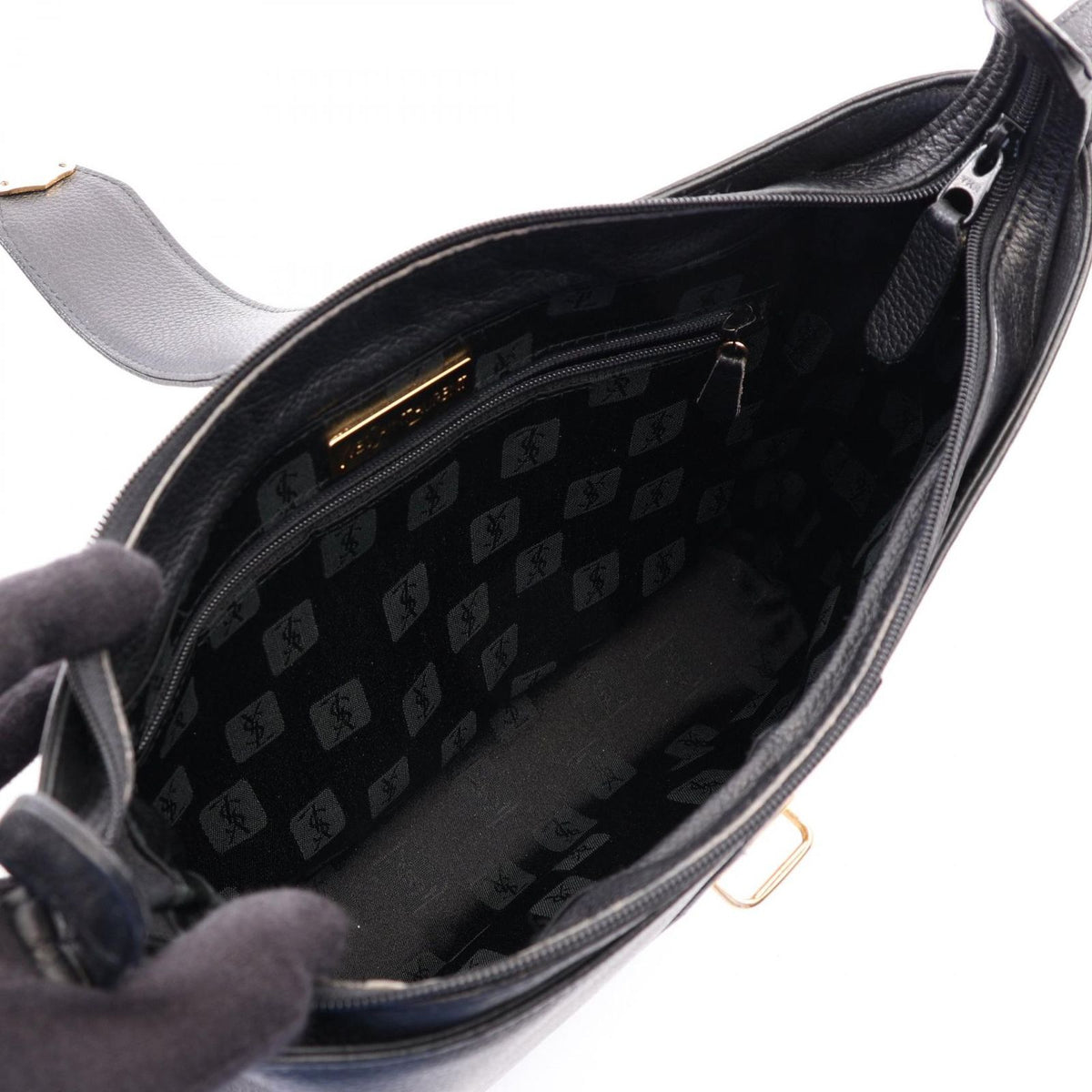 Saint Laurent Shoulder Bag Black Leather — view 3