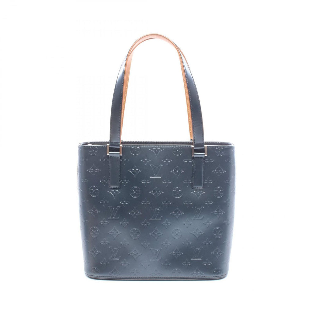 Louis Vuitton Handbag Stockton Blue Leather