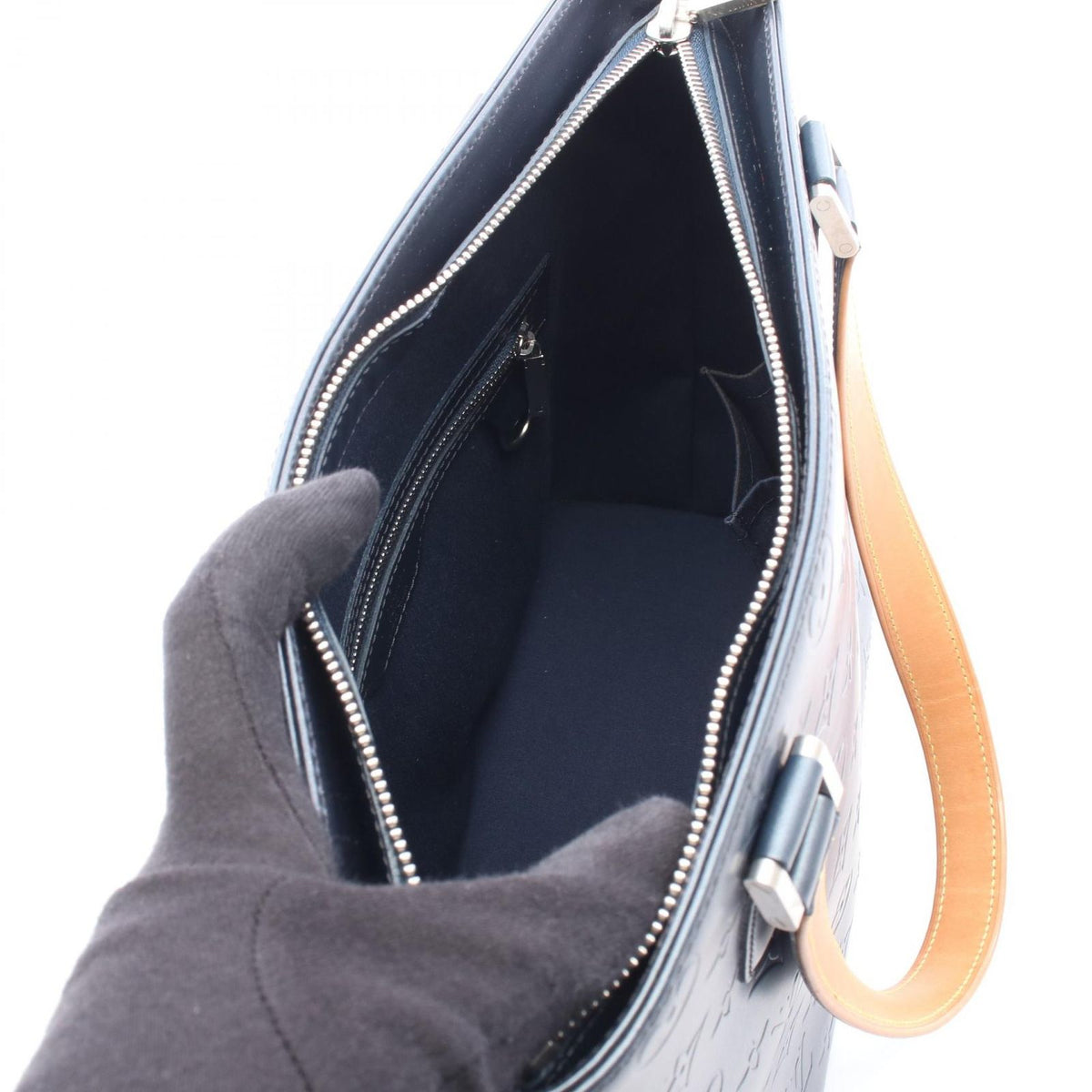 Louis Vuitton Handbag Stockton Blue Leather — view 3