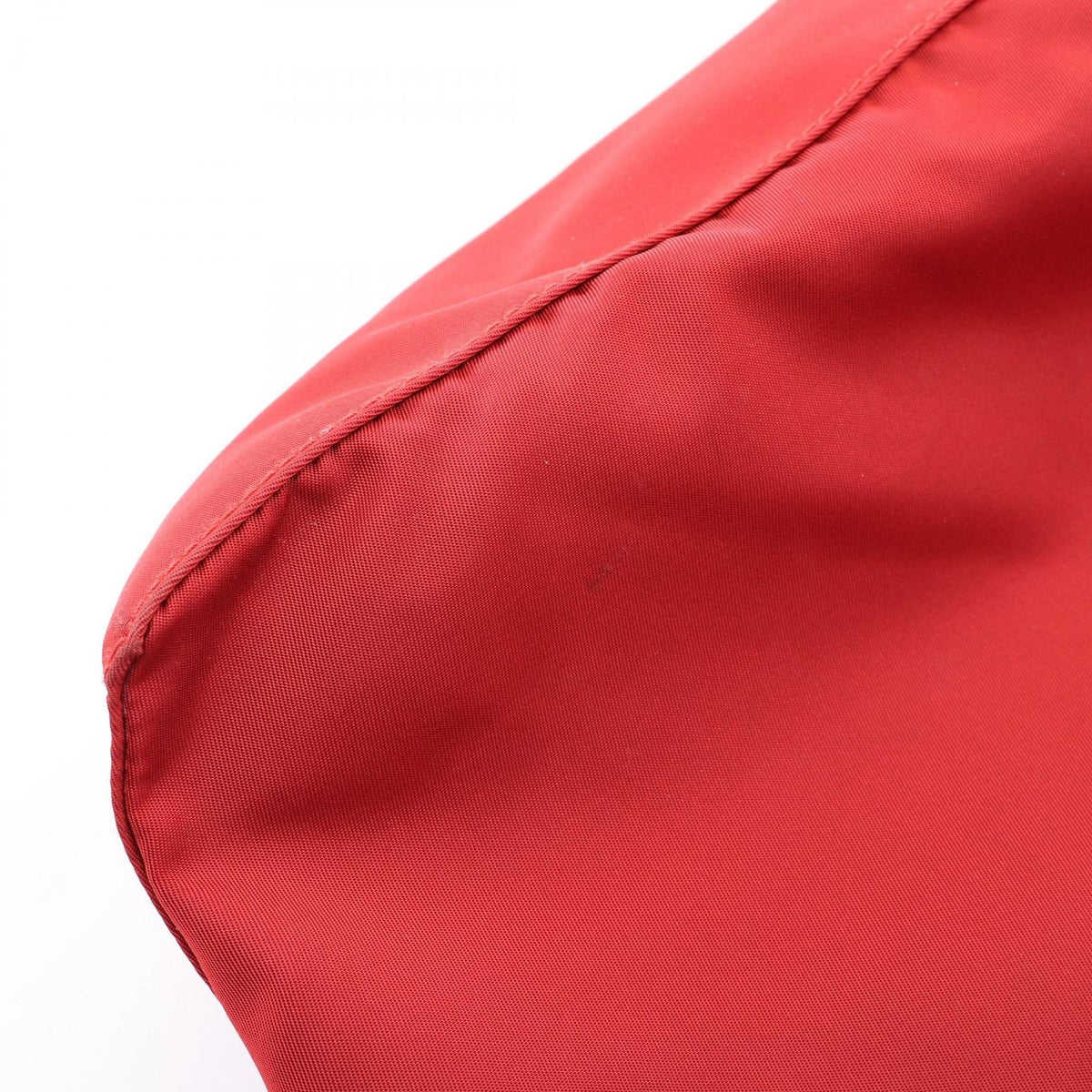Prada Tote Bag Triangle Logo 2-Way Red Nylon Saffiano Leather — view 5