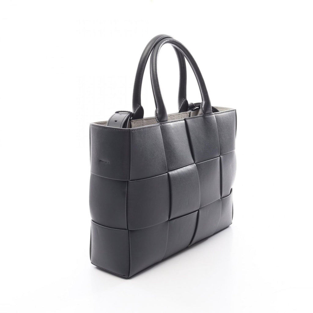 Bottega Veneta Tote Bag Small Arco Maxi Intrecciato 2-Way Charcoal Gray Leather — view 2