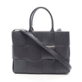 Bottega Veneta Tote Bag Small Arco Maxi Intrecciato 2-Way Charcoal Gray Leather