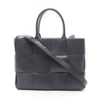 Bottega Veneta Tote Bag Small Arco Maxi Intrecciato 2-Way Charcoal Gray Leather