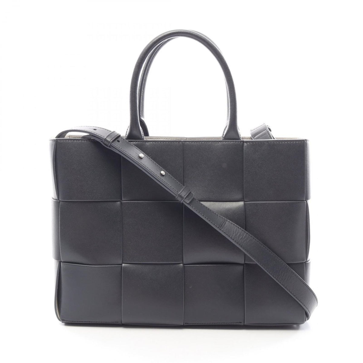 Bottega Veneta Tote Bag Small Arco Maxi Intrecciato 2-Way Charcoal Gray Leather
