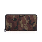 Prada Round Wallet Tessuto ST Camo Camouflage Khaki Nylon Saffiano Leather
