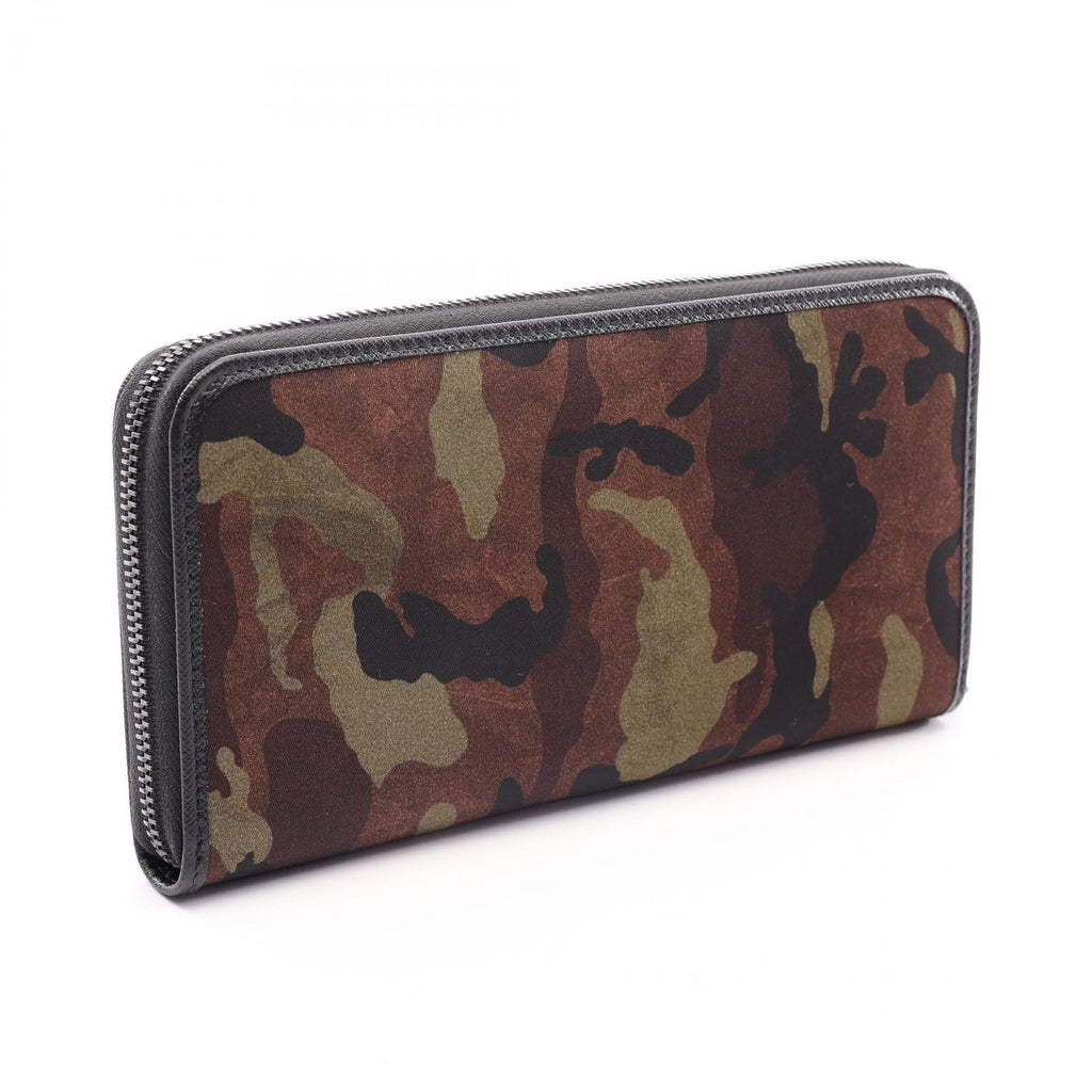 Prada Round Wallet Tessuto ST Camo Camouflage Khaki Nylon Saffiano Leather — view 2
