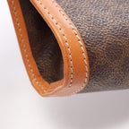 Celine Clutch Macadam with Hand Strap Brown Leather — view 6