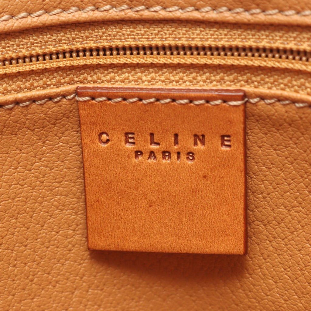 Celine Clutch Macadam with Hand Strap Brown Leather — view 4