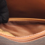 Celine Clutch Macadam with Hand Strap Brown Leather — view 5