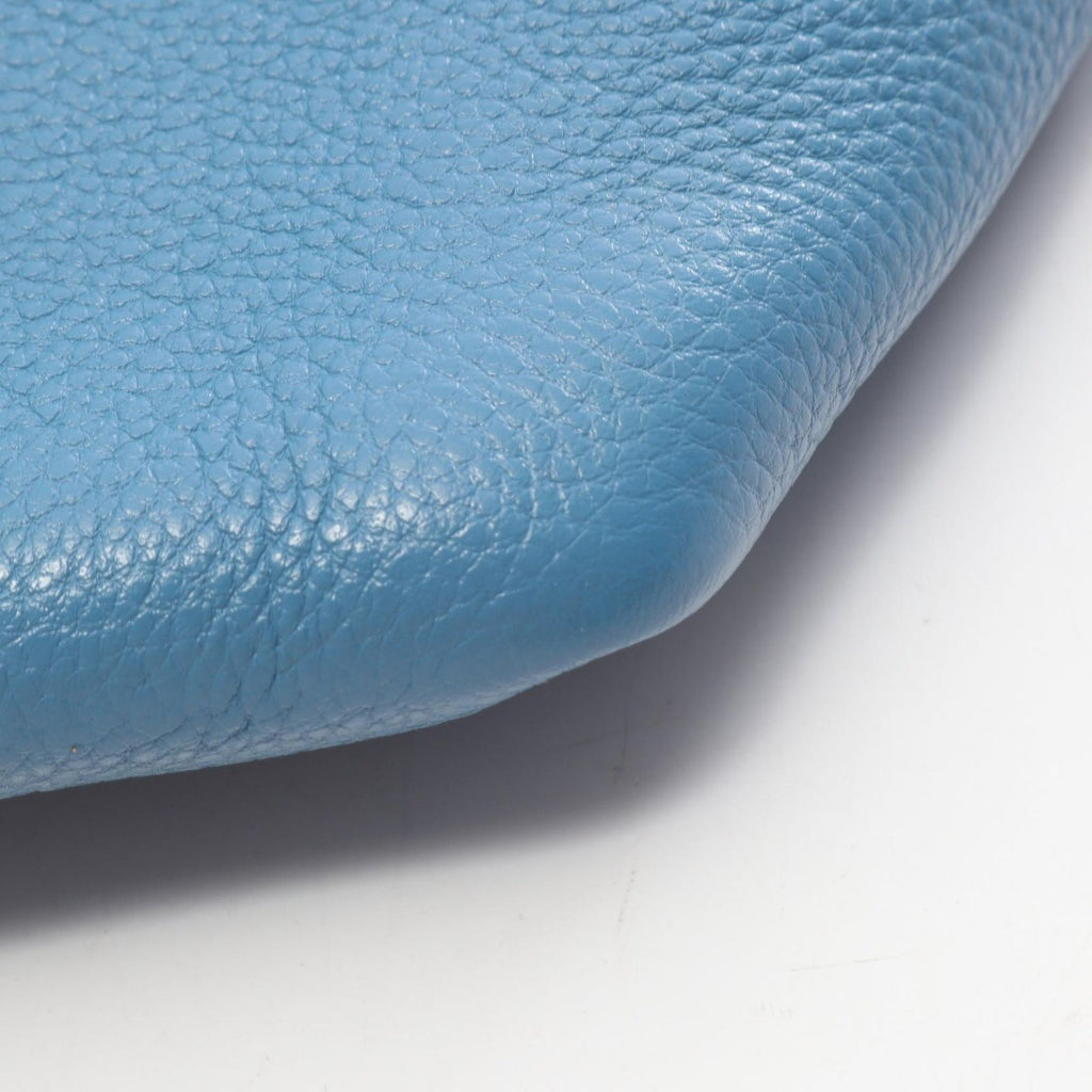 Prada Handbag Triangle Plate 2-Way Light Blue Leather Logo Shoulder — view 7