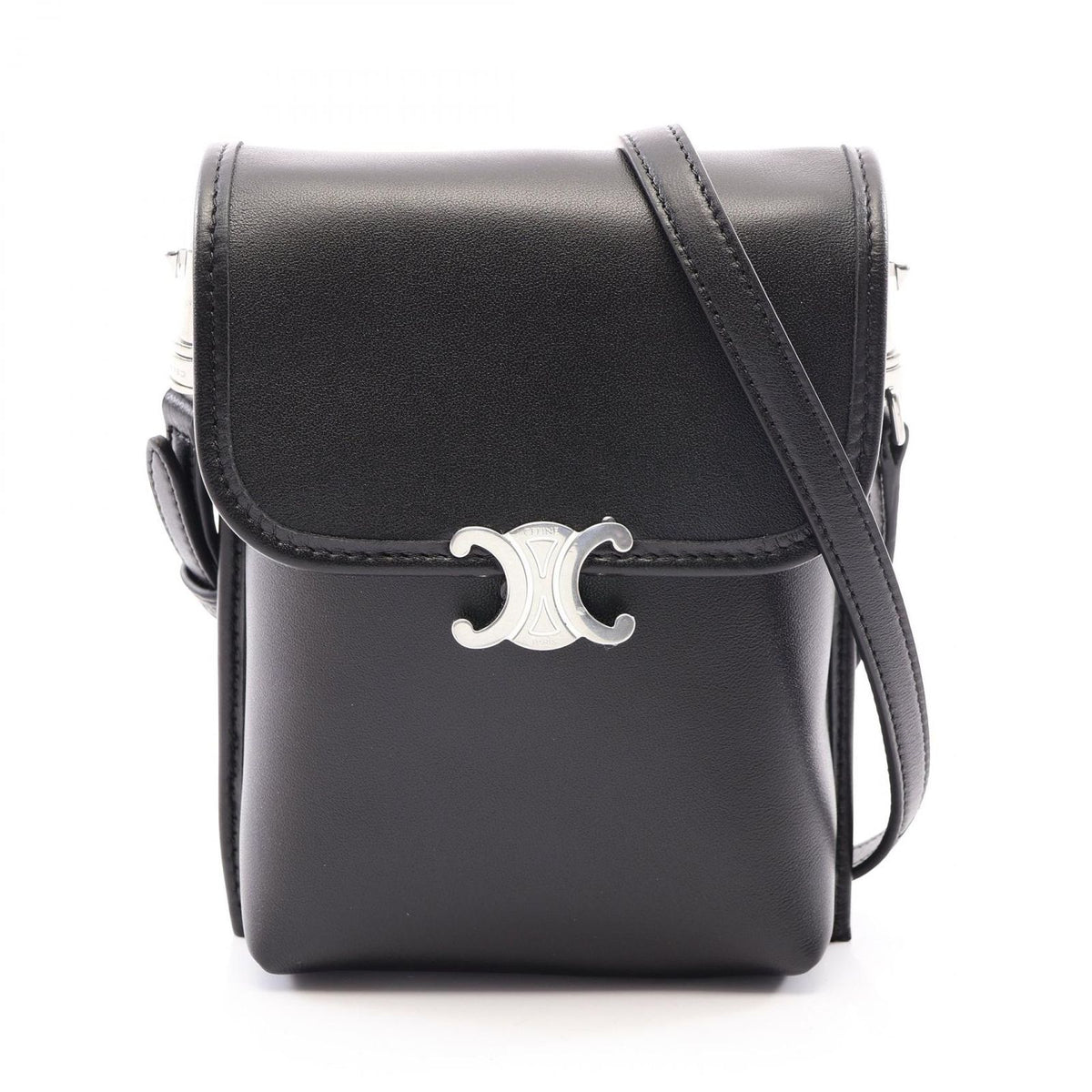 Celine Shoulder Bag Vertical Pouch Soft Triomphe 105 Leather
