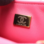 Chanel Shoulder Bag Quilted Small Flap Pink Leather Chain — view 5
