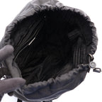 Prada Backpack Re-Nylon Black Nylon Saffiano Leather Triangle Logo — view 3