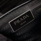 Prada Backpack Re-Nylon Black Nylon Saffiano Leather Triangle Logo — view 4