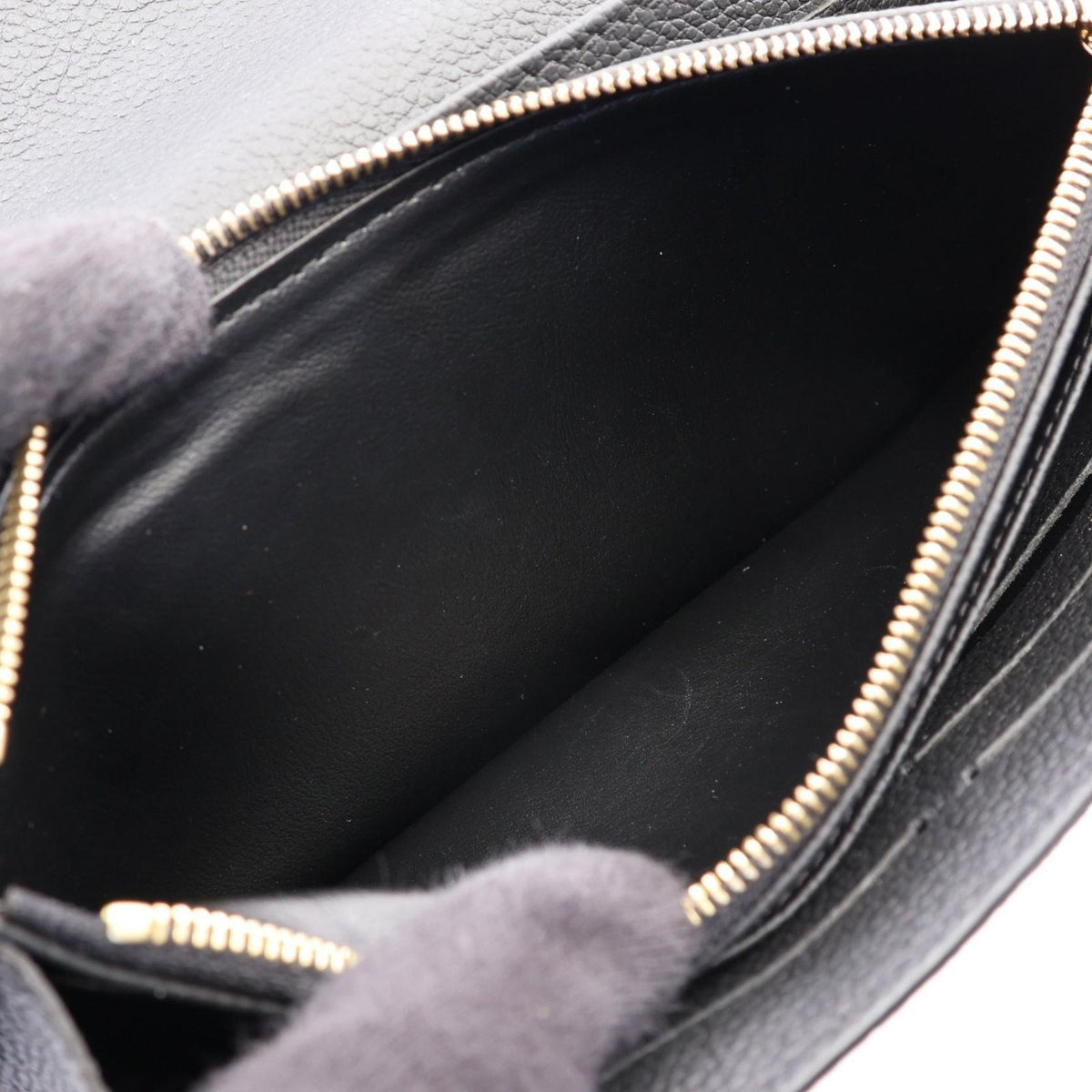 Louis Vuitton Bifold Wallet Portefeuille Sarah Monogram Empreinte Noir Leather — view 5
