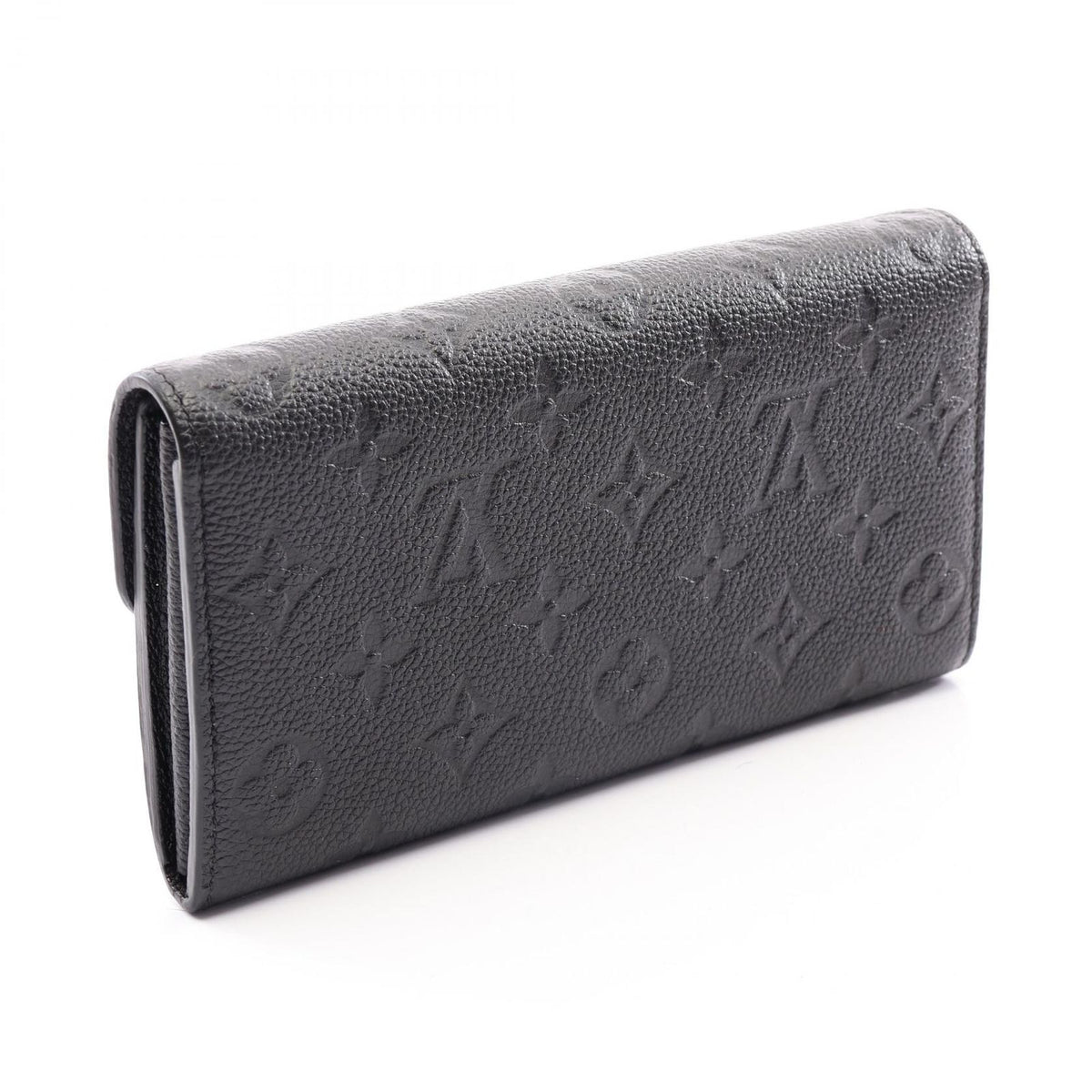 Louis Vuitton Bifold Wallet Portefeuille Sarah Monogram Empreinte Noir Leather — view 2
