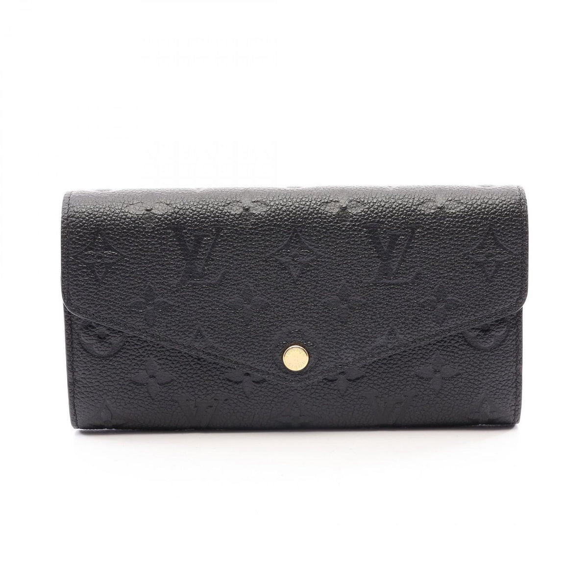 Louis Vuitton Bifold Wallet Portefeuille Sarah Monogram Empreinte Noir Leather