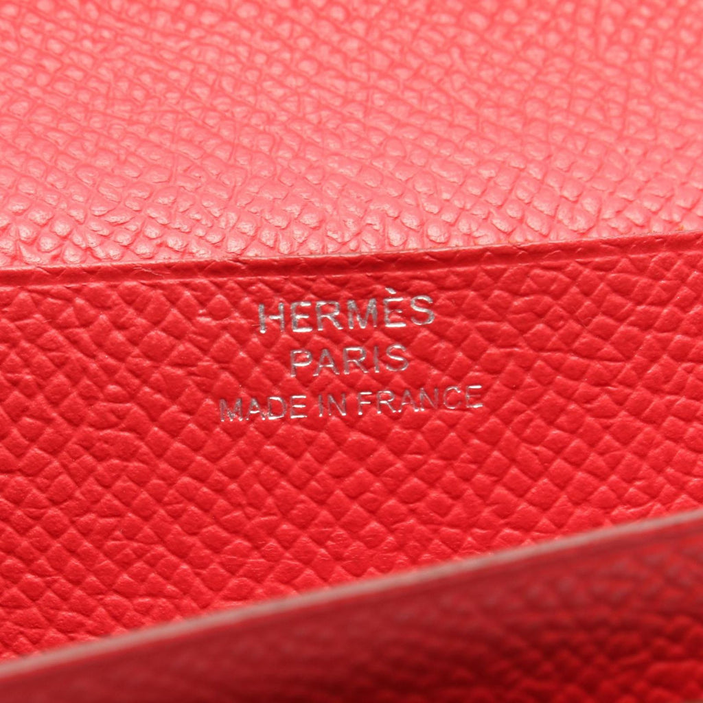 Hermes Bifold Wallet Bearn Soufflet Bougainvillea Leather — view 4