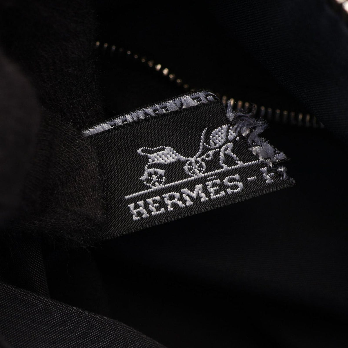 Hermes Handbag Acapulco MM Black Leather Canvas — view 4