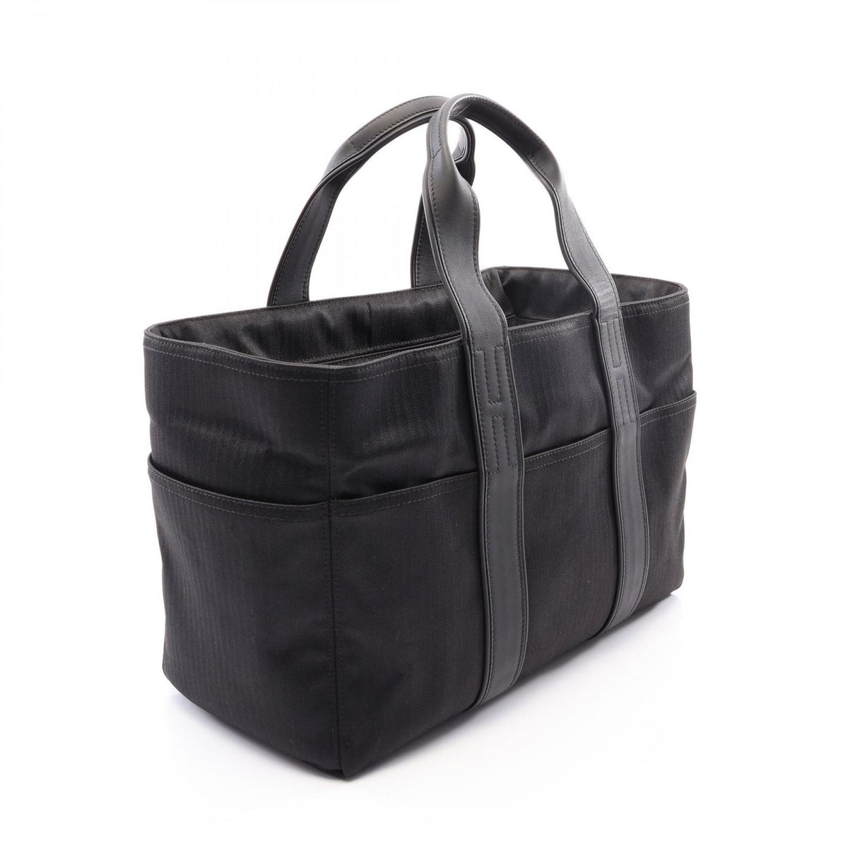 Hermes Handbag Acapulco MM Black Leather Canvas — view 2