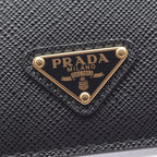 Prada Card Case Saffiano Triang Leather — view 4