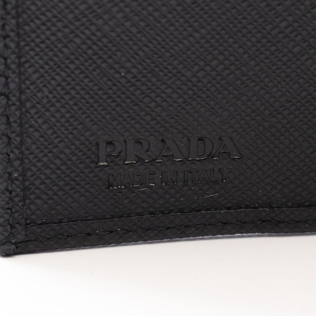 Prada Trifold Wallet Tessuto Saffian Nylon Saffiano Leather — view 4