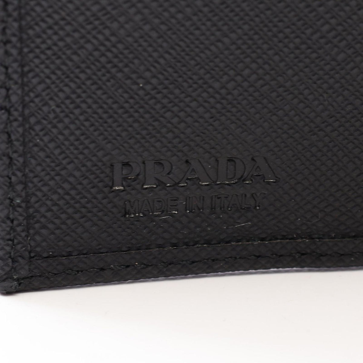 Prada Trifold Wallet Tessuto Saffian Nylon Saffiano Leather — view 4