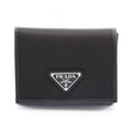 Prada Trifold Wallet Tessuto Saffian Nylon Saffiano Leather