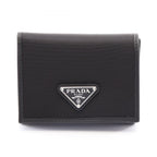Prada Trifold Wallet Tessuto Saffian Nylon Saffiano Leather