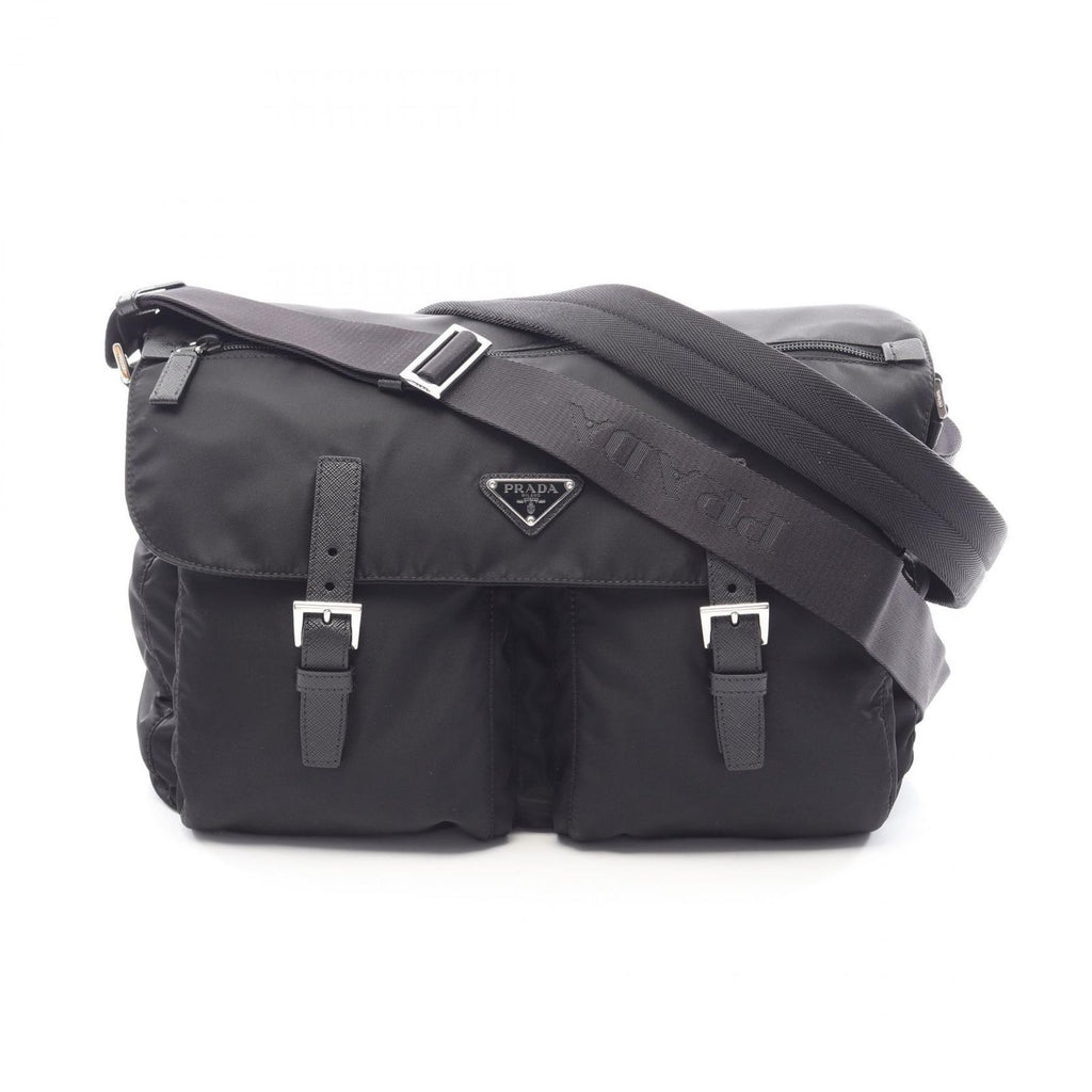 Prada Shoulder Bag Nylon Saffiano Leather 2-Way