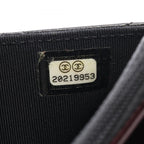 Chanel Shoulder Bag Quilted Black Caviar Leather Chain Wallet — view 5