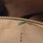 Fendi Handbag Zucchino Beige Camel Canvas Leather — view 5