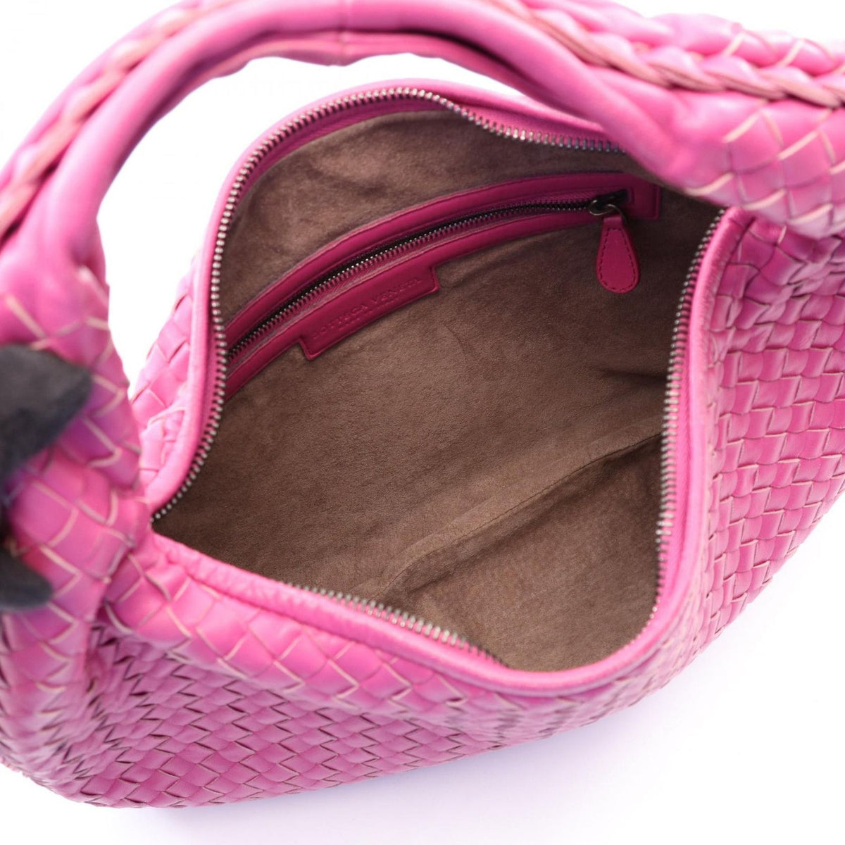 Bottega Veneta Shoulder Bag Intrecciato Pink Leather — view 3
