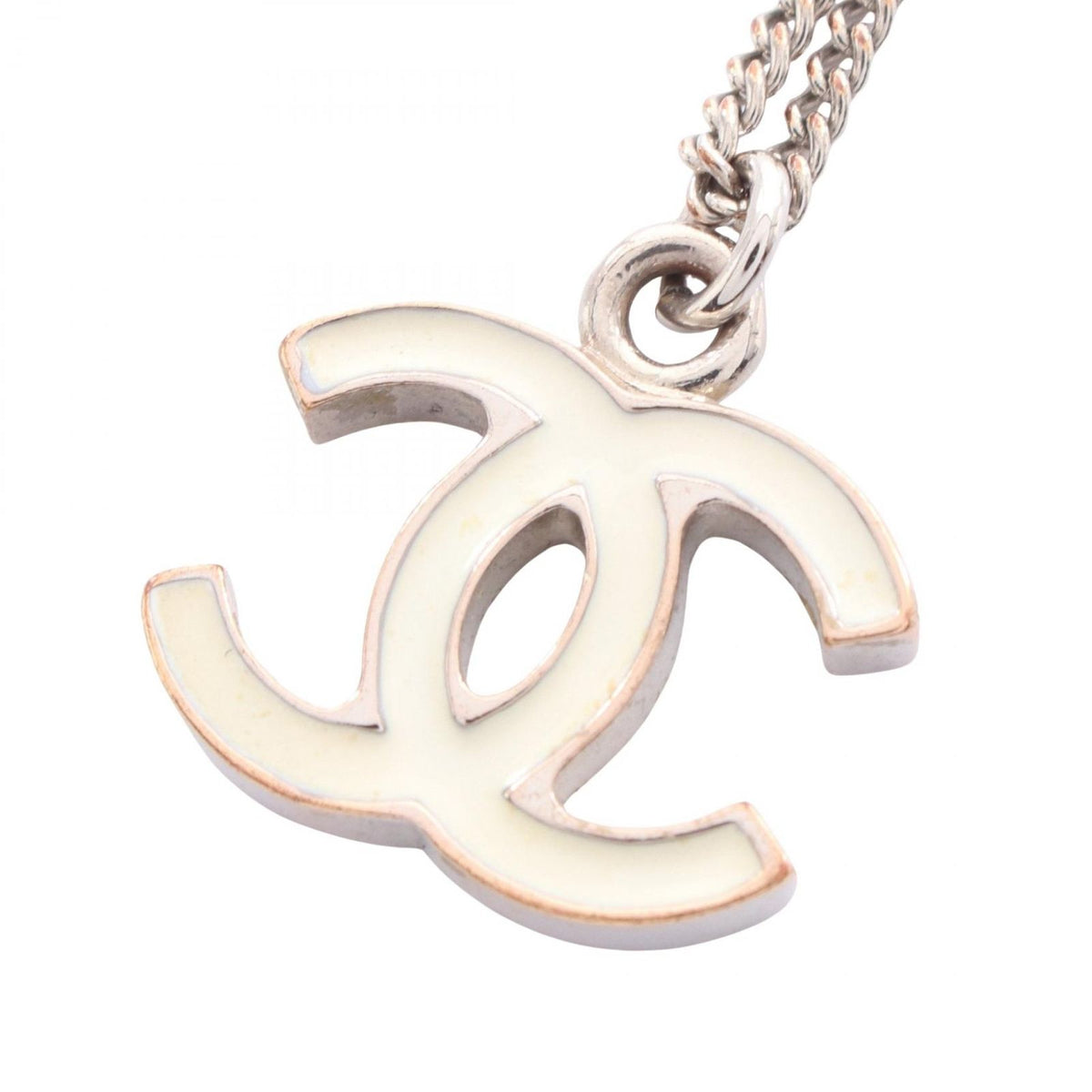 Chanel Necklace CC Logo 07 Beige