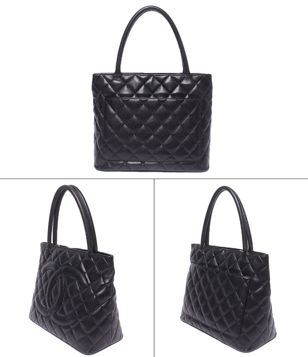 Chanel Tote Shoulder Bag Gold Reissue Caviar Leather — view 2